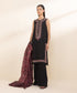 Women's Unstitched Light Khaddar Multi Embroidered 3 Piece Suit